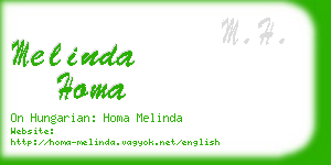 melinda homa business card